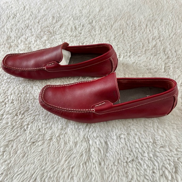 Salvatore Ferragamo Men's Brick Red Gancini Leather Driving Loafers size 12 D - Picture 5 of 16